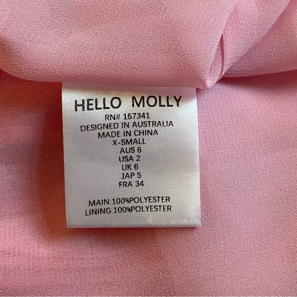 HELLO MOLLY Love Letter To You Maxi Dress Pink Ombré Pleats NEW Size XS / 2 NWT - Picture 9 of 14